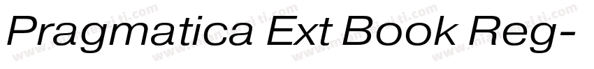 Pragmatica Ext Book Reg字体转换